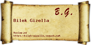 Bilek Gizella névjegykártya